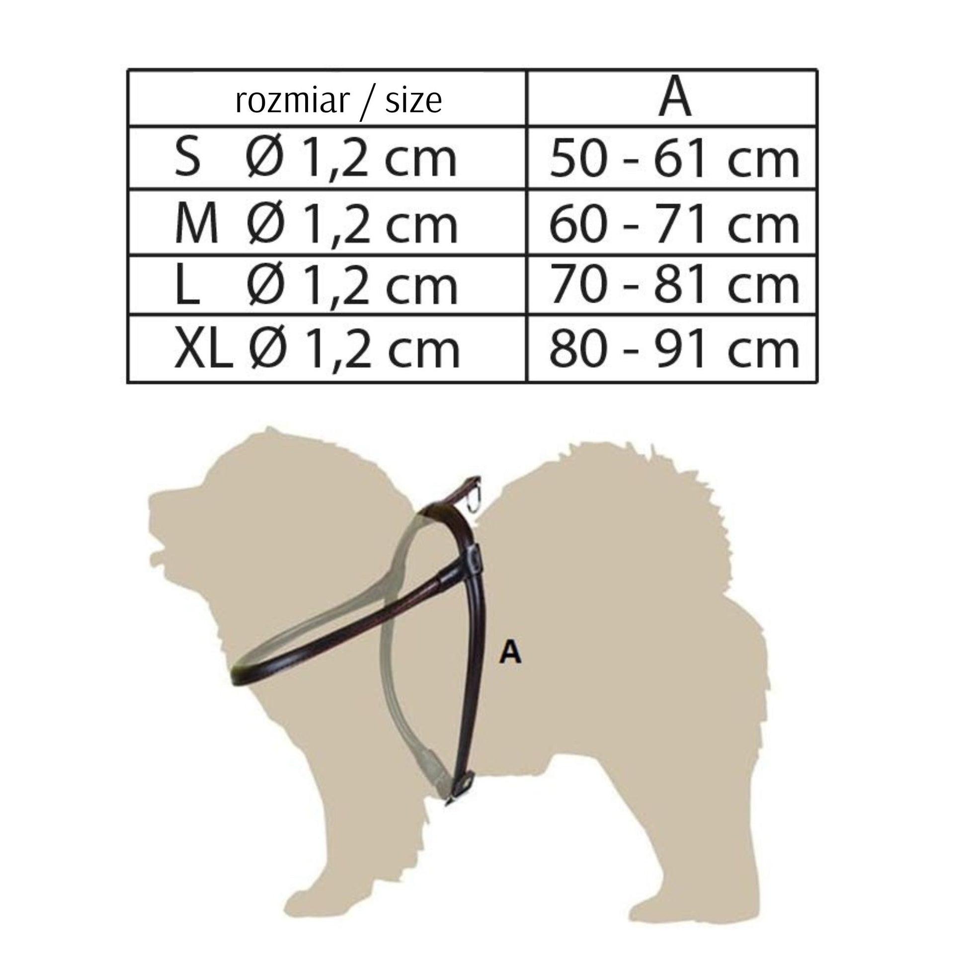 Szelki z okrągłej skóry Soft Chow-Chow